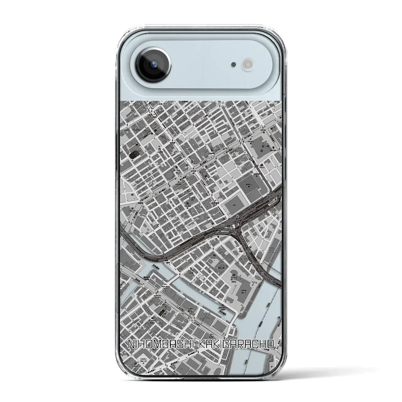 【日本橋蛎殻町(東京都)】地図柄iPhoneケース(クリアタイプ)