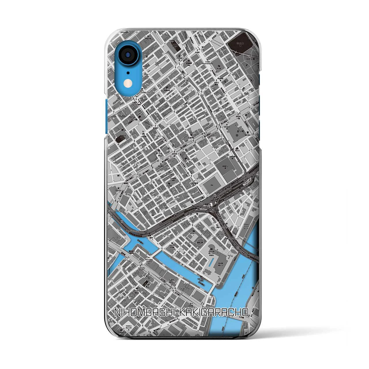 【日本橋蛎殻町(東京都)】地図柄iPhoneケース(クリアタイプ)