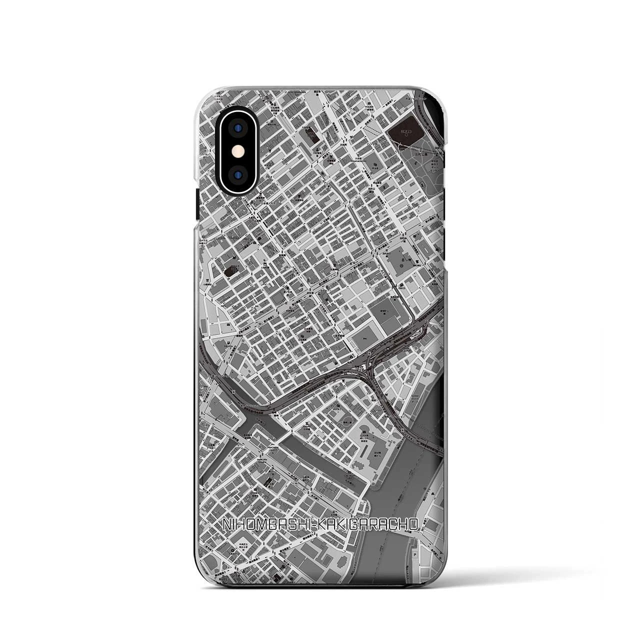 【日本橋蛎殻町(東京都)】地図柄iPhoneケース(クリアタイプ)