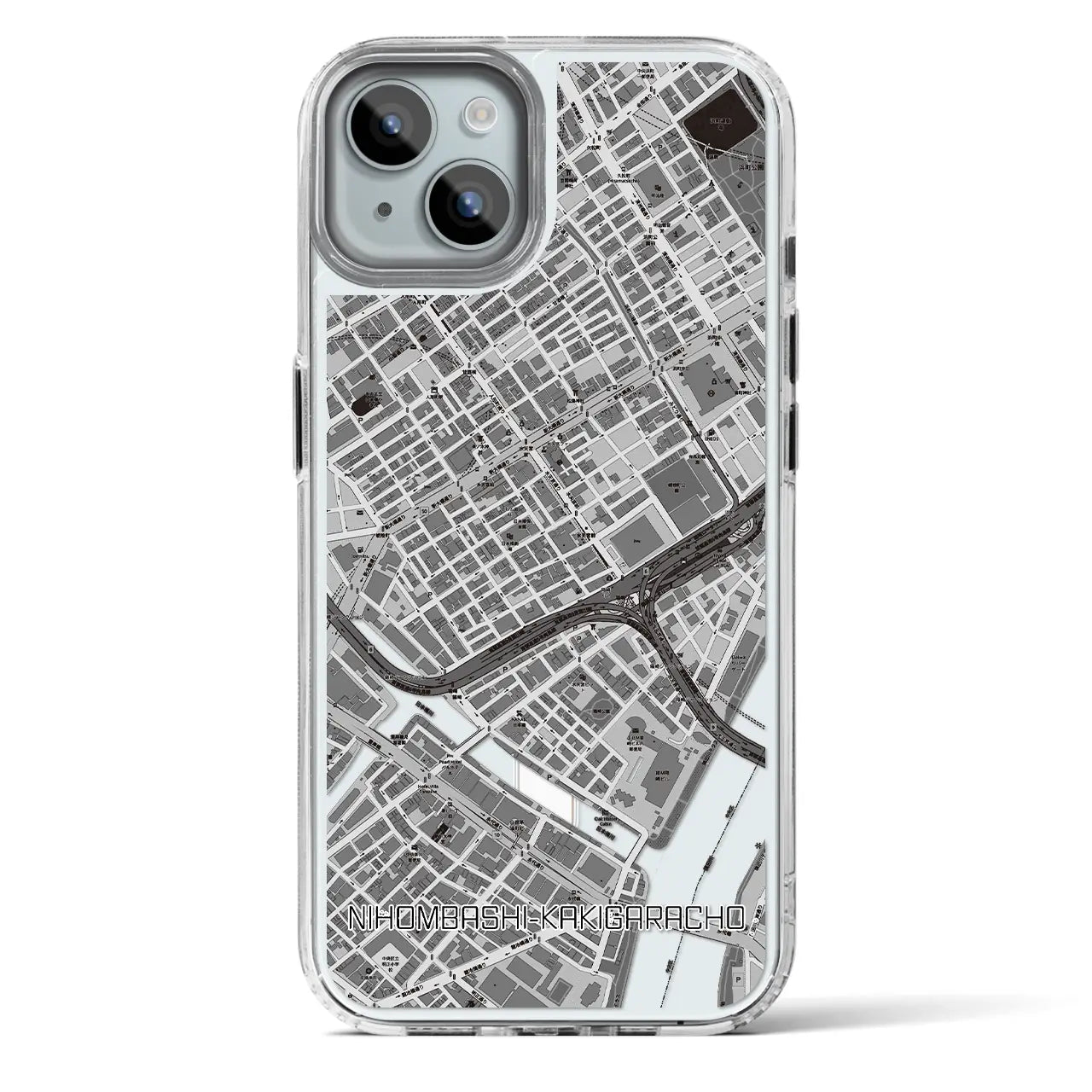 【日本橋蛎殻町(東京都)】地図柄iPhoneケース(MagSafeタイプ)