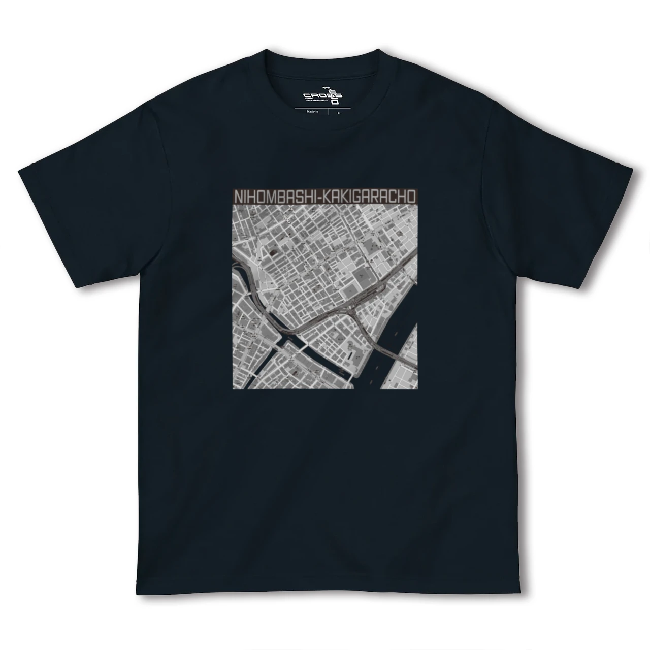 【日本橋蛎殻町(東京都)】地図柄ヘビーウェイトTシャツ