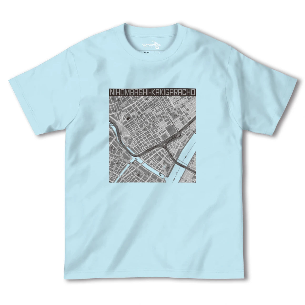 【日本橋蛎殻町(東京都)】地図柄ヘビーウェイトTシャツ