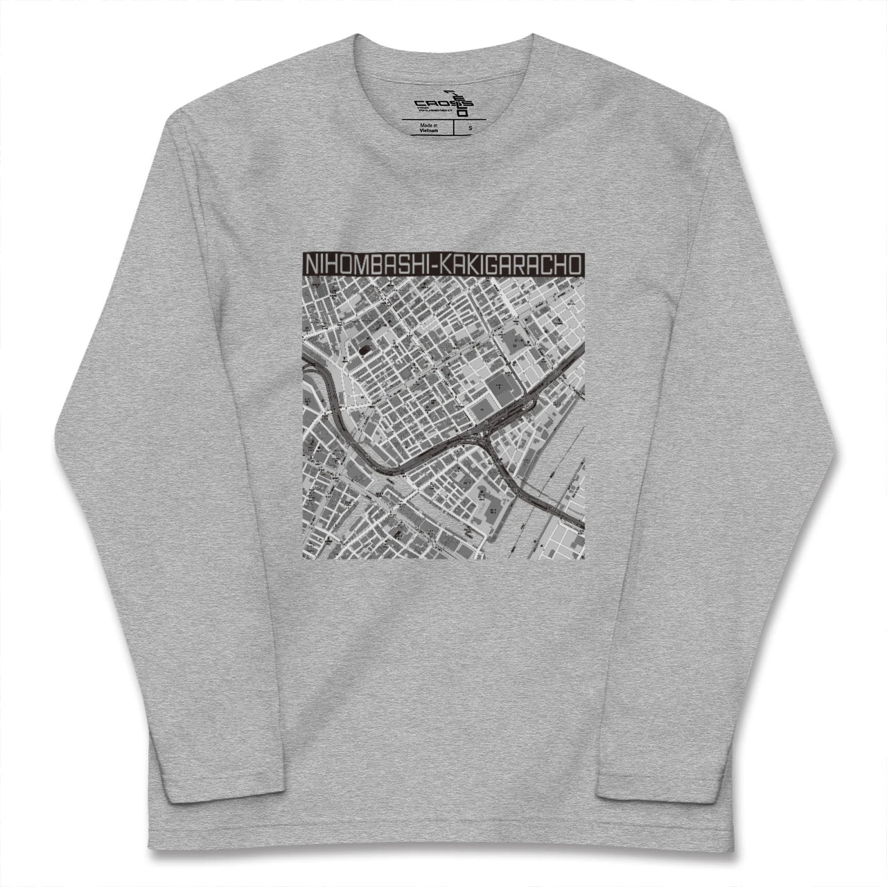 【日本橋蛎殻町(東京都)】地図柄ロングスリーブTシャツ
