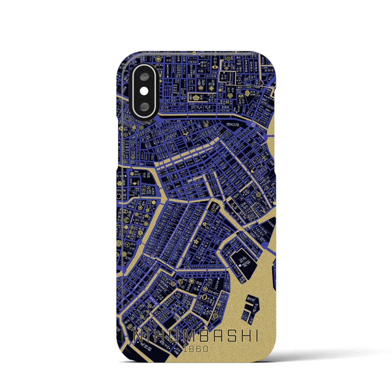 【日本橋(東京都)】万延江戸図iPhoneケース(バックカバータイプ)