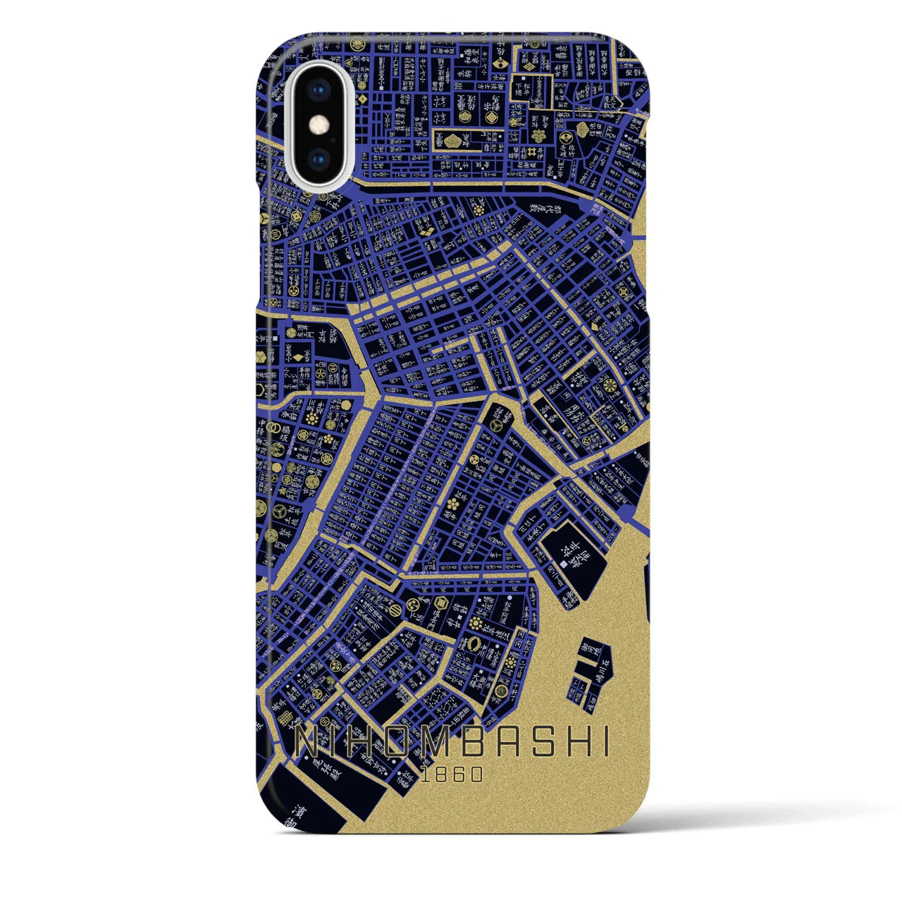 【日本橋(東京都)】万延江戸図iPhoneケース(バックカバータイプ)