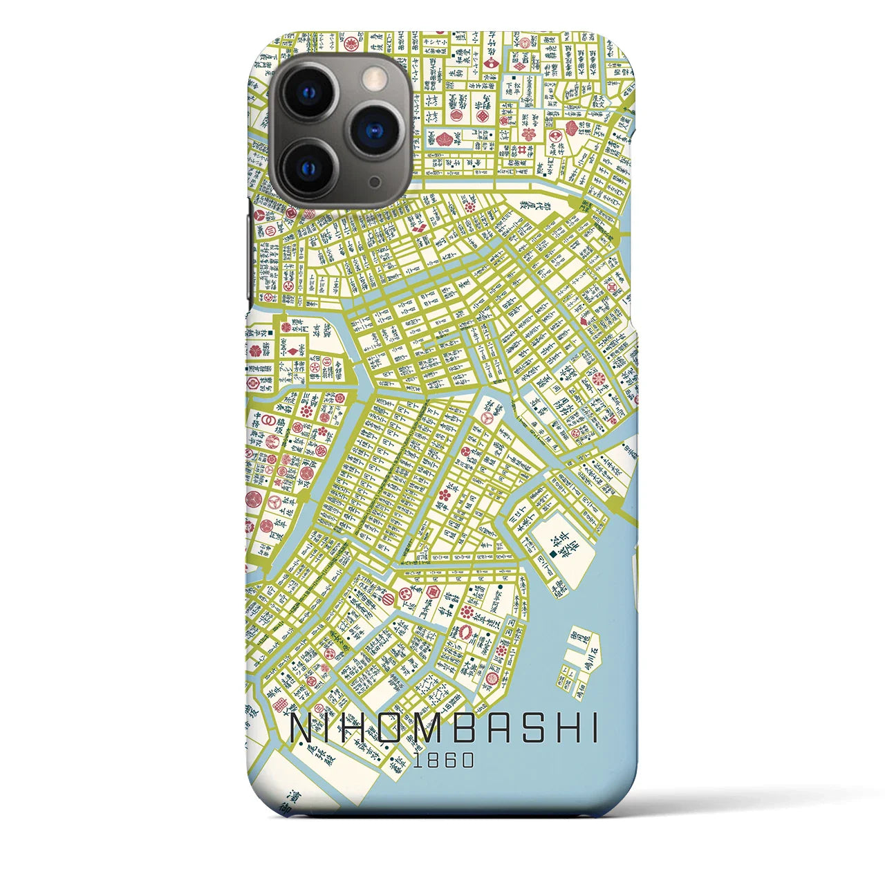 【日本橋(東京都)】万延江戸図iPhoneケース(バックカバータイプ)