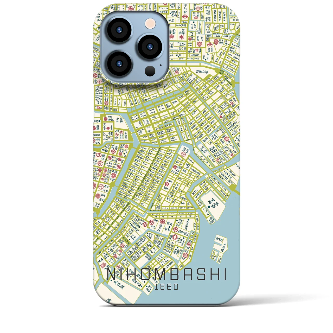 【日本橋(東京都)】万延江戸図iPhoneケース(バックカバータイプ)