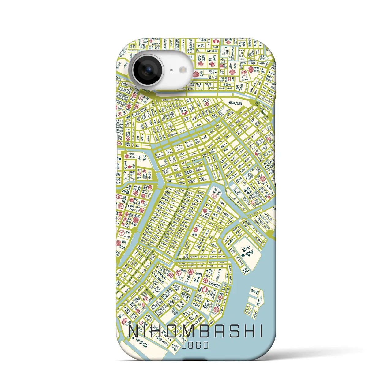 【日本橋(東京都)】万延江戸図iPhoneケース(バックカバータイプ)