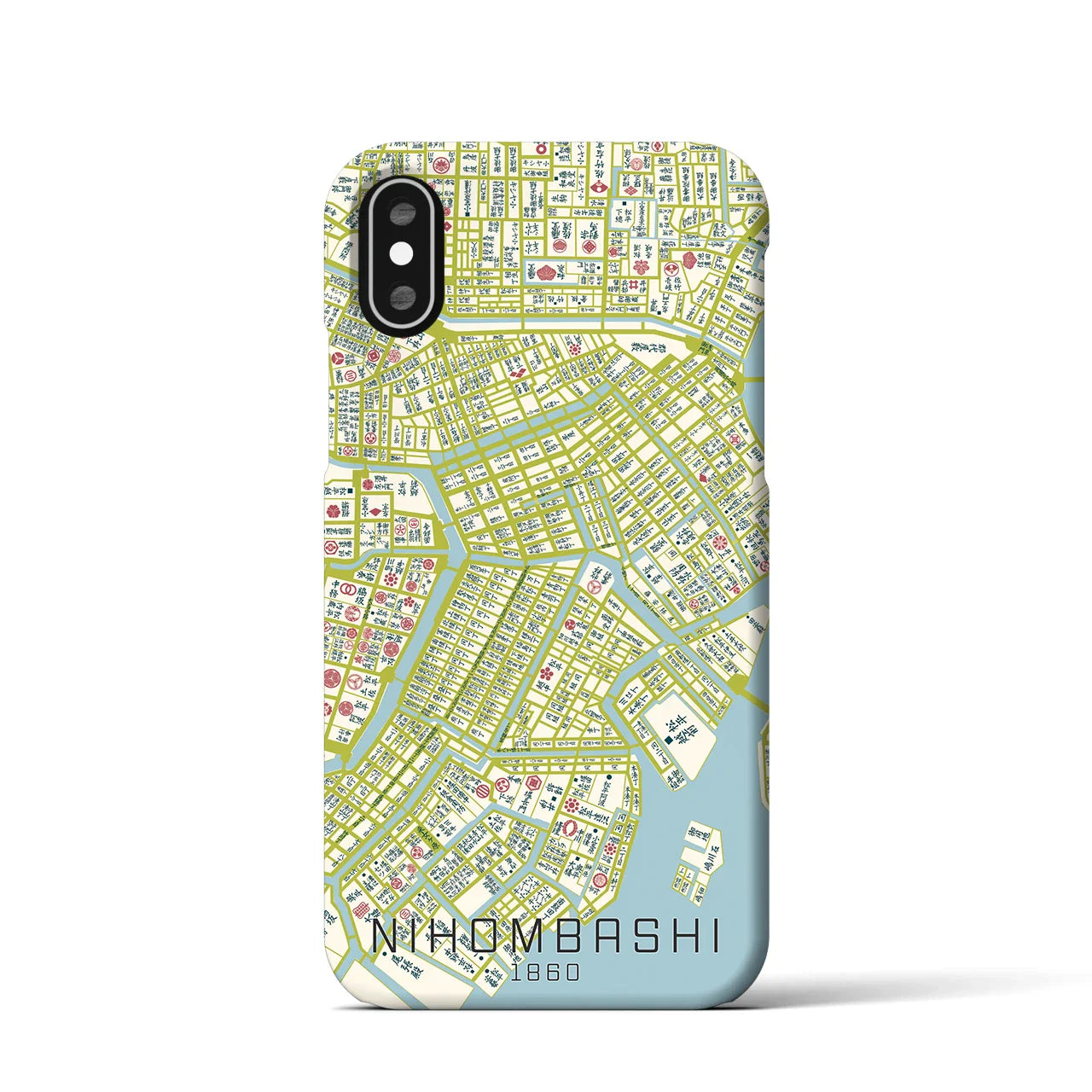 【日本橋(東京都)】万延江戸図iPhoneケース(バックカバータイプ)