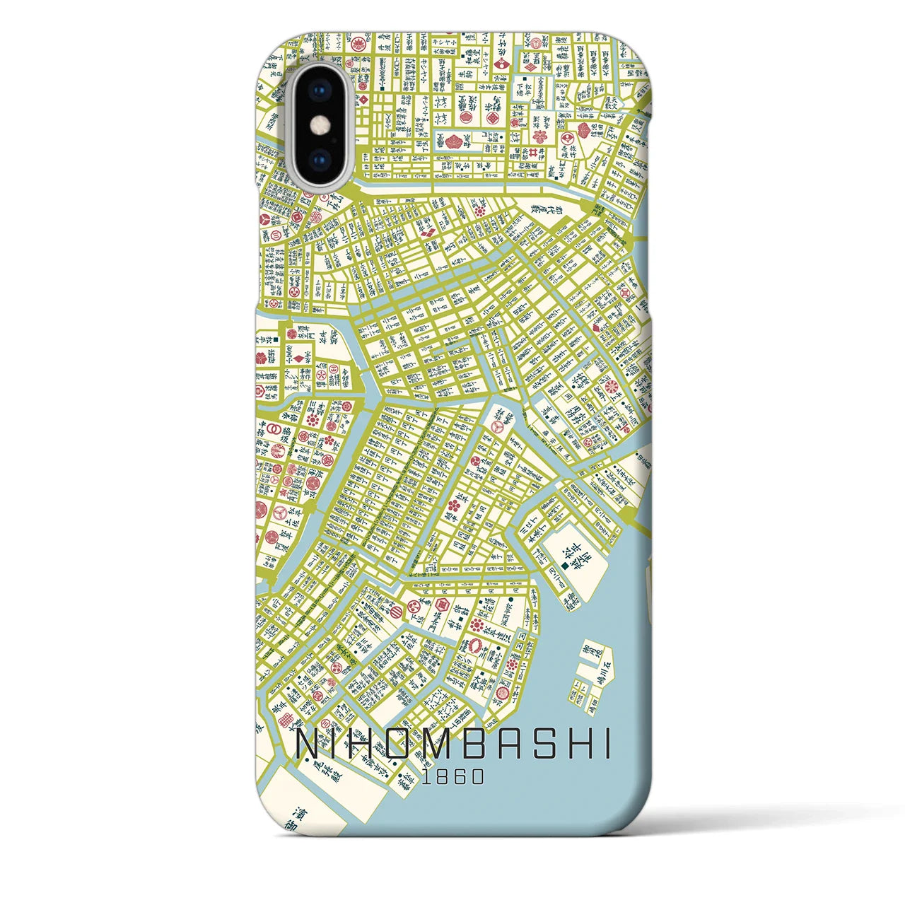 【日本橋(東京都)】万延江戸図iPhoneケース(バックカバータイプ)