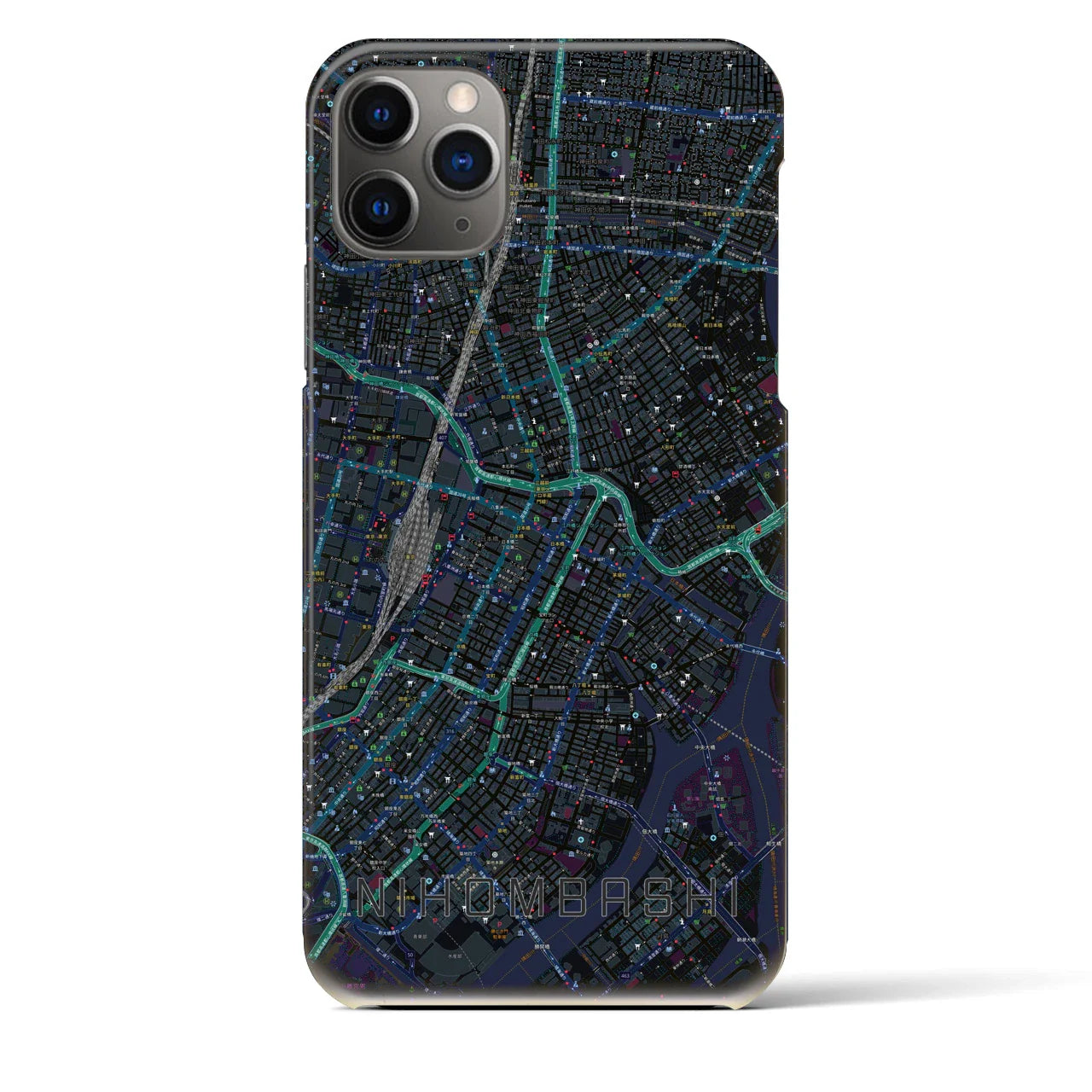 【日本橋(東京都)】地図柄iPhoneケース(バックカバータイプ)