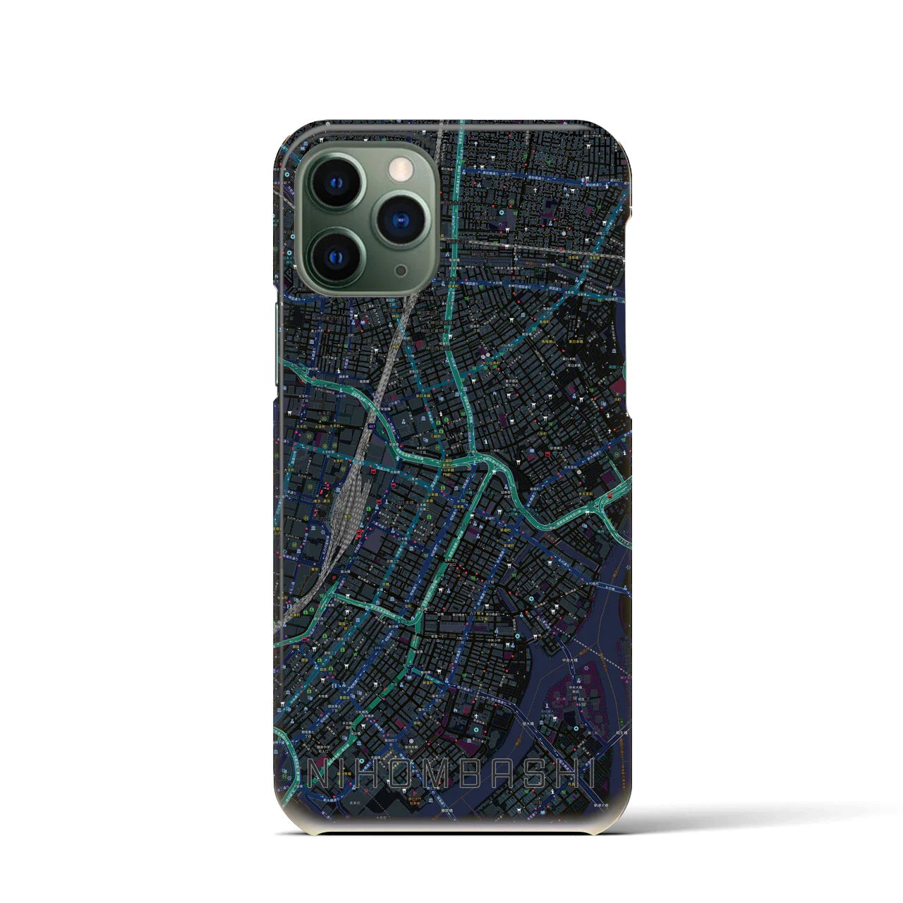 【日本橋(東京都)】地図柄iPhoneケース(バックカバータイプ)