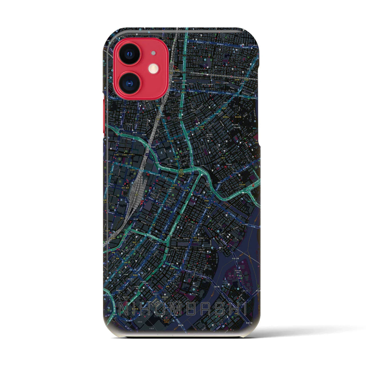 【日本橋(東京都)】地図柄iPhoneケース(バックカバータイプ)