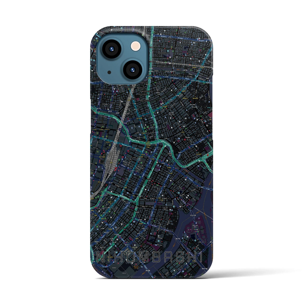 【日本橋(東京都)】地図柄iPhoneケース(バックカバータイプ)