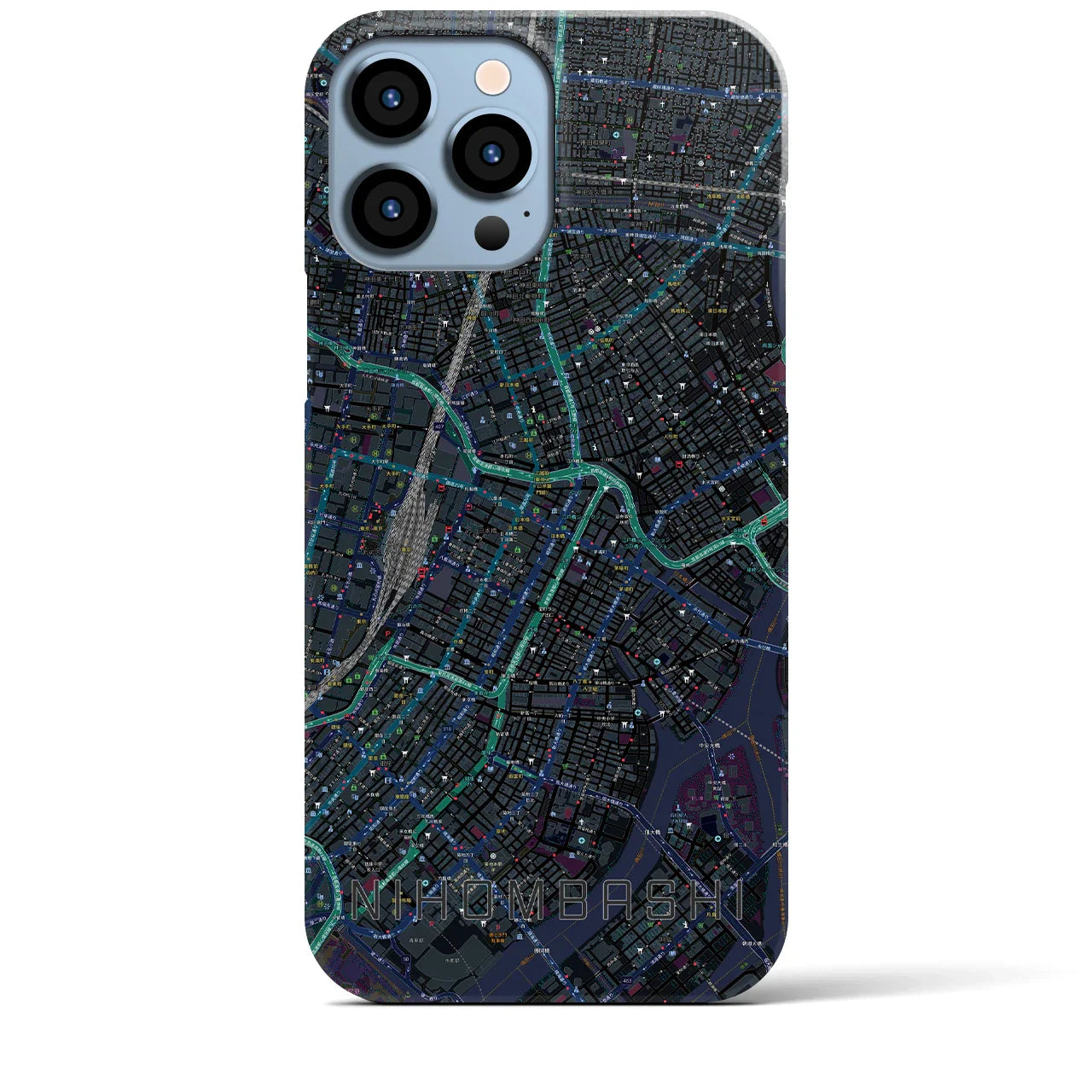 【日本橋(東京都)】地図柄iPhoneケース(バックカバータイプ)