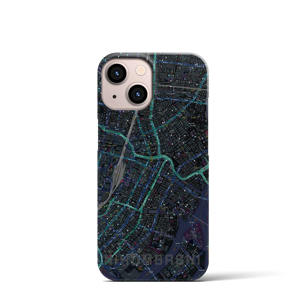 【日本橋(東京都)】地図柄iPhoneケース(バックカバータイプ)
