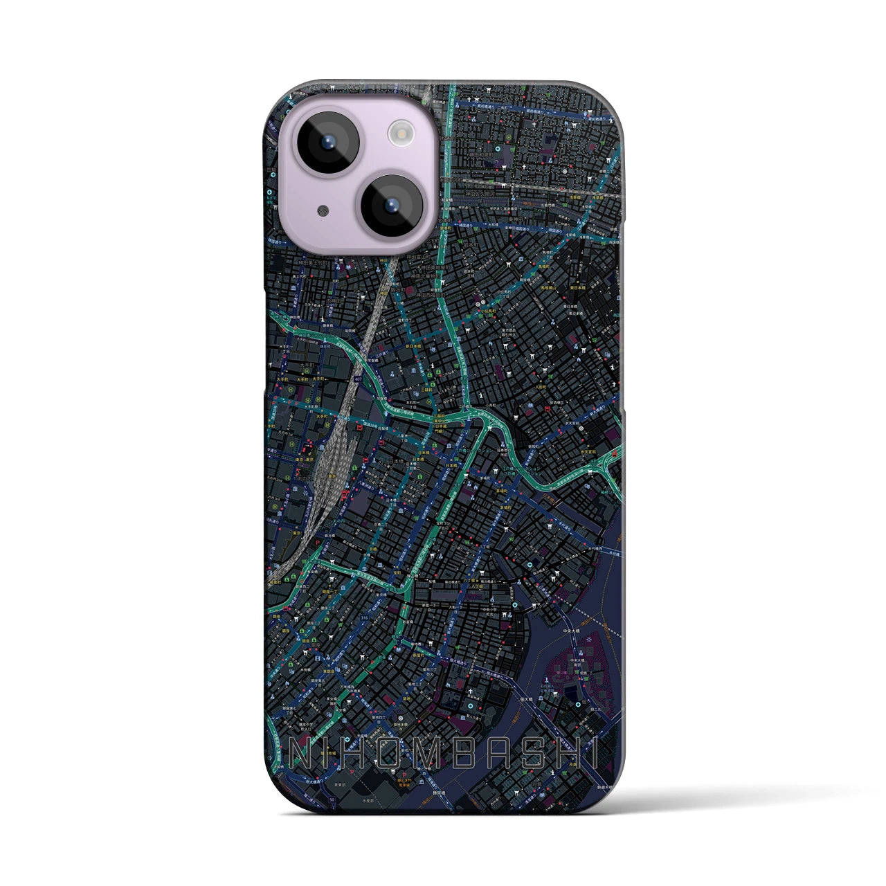 【日本橋(東京都)】地図柄iPhoneケース(バックカバータイプ)