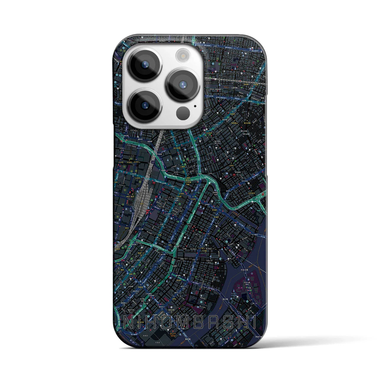 【日本橋(東京都)】地図柄iPhoneケース(バックカバータイプ)