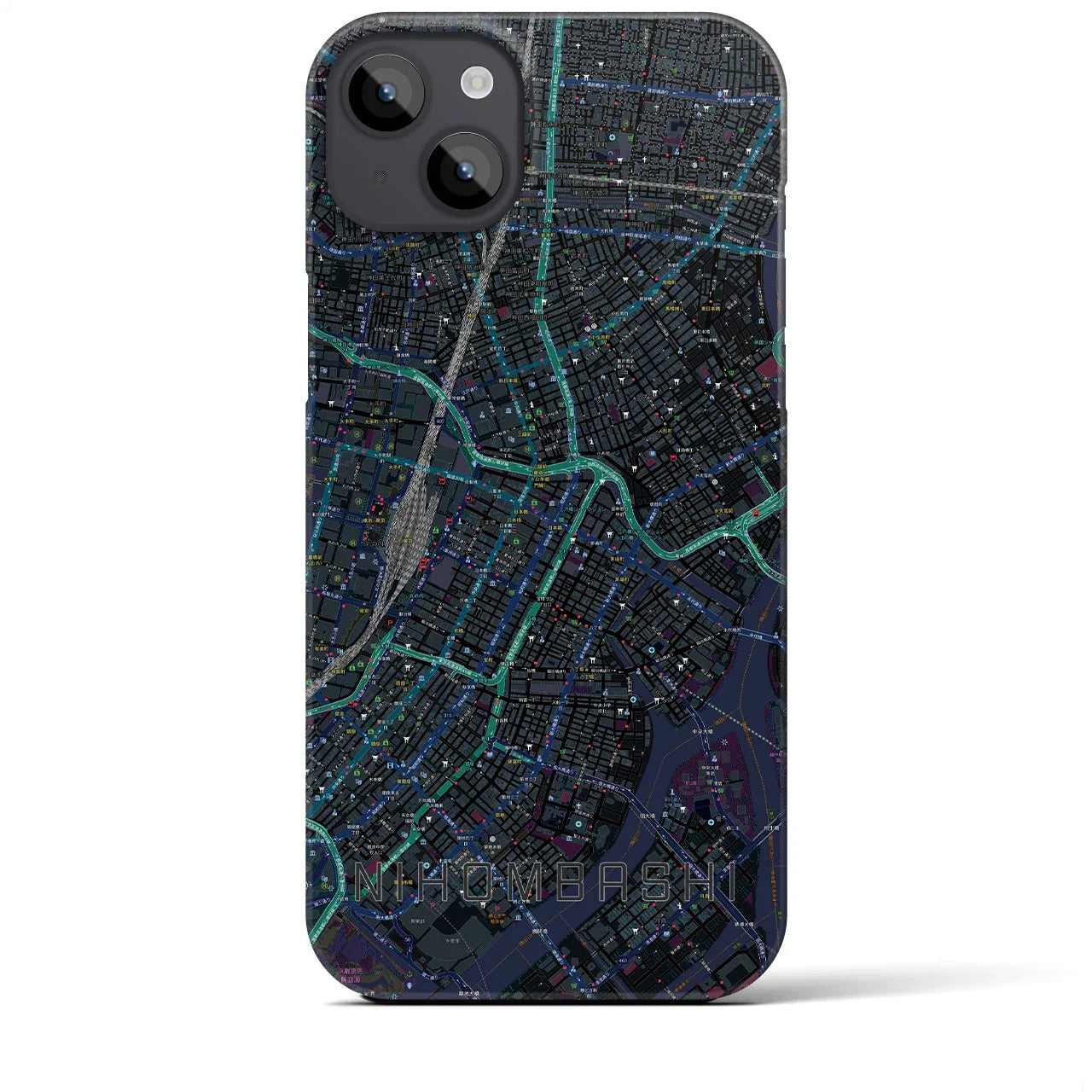 【日本橋(東京都)】地図柄iPhoneケース(バックカバータイプ)