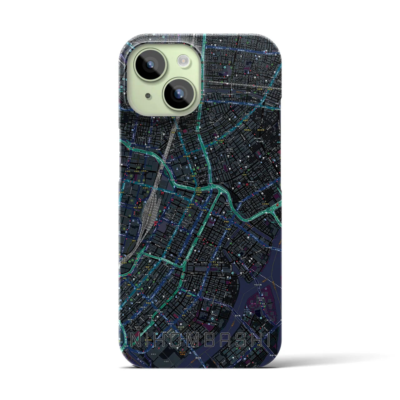 【日本橋(東京都)】地図柄iPhoneケース(バックカバータイプ)