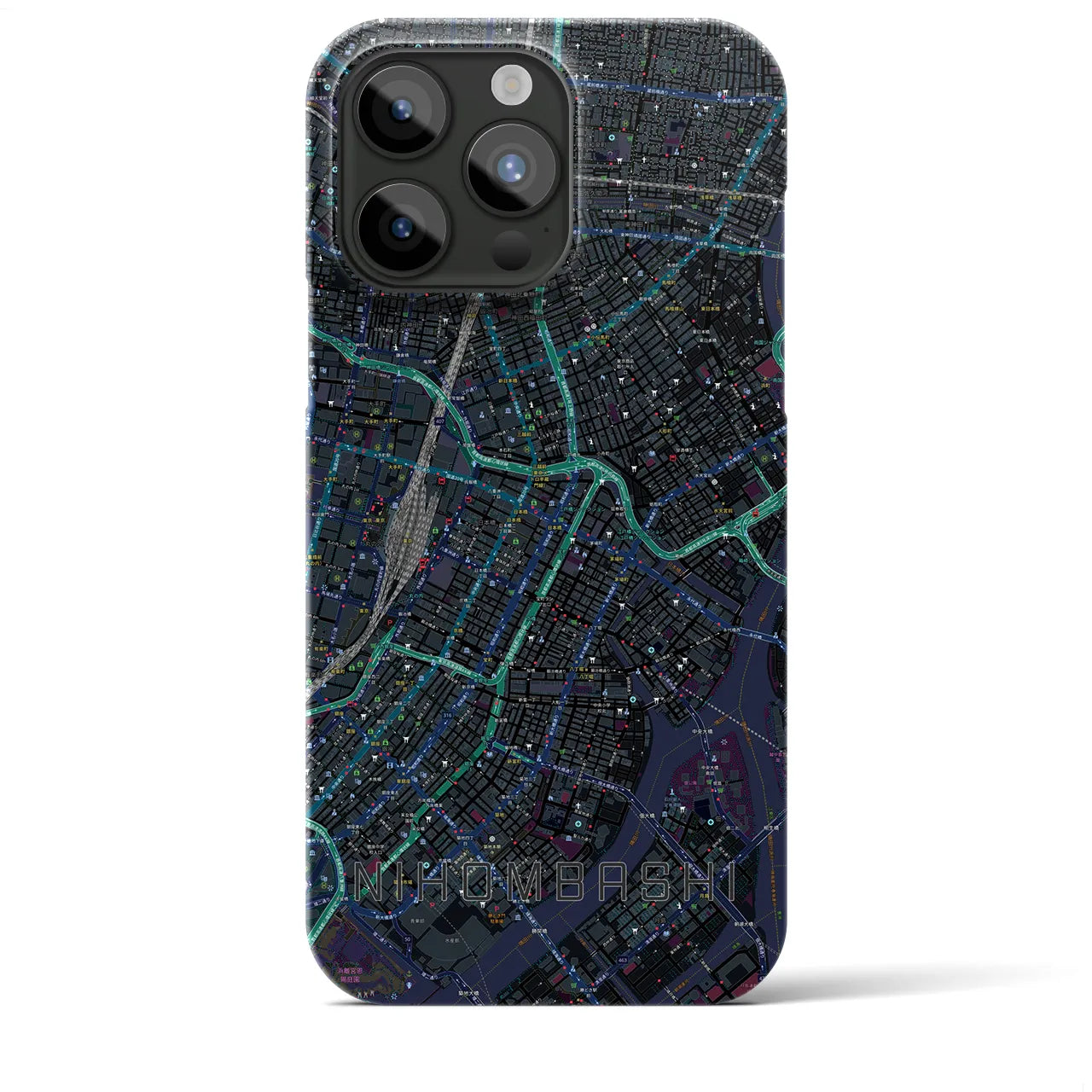 【日本橋(東京都)】地図柄iPhoneケース(バックカバータイプ)