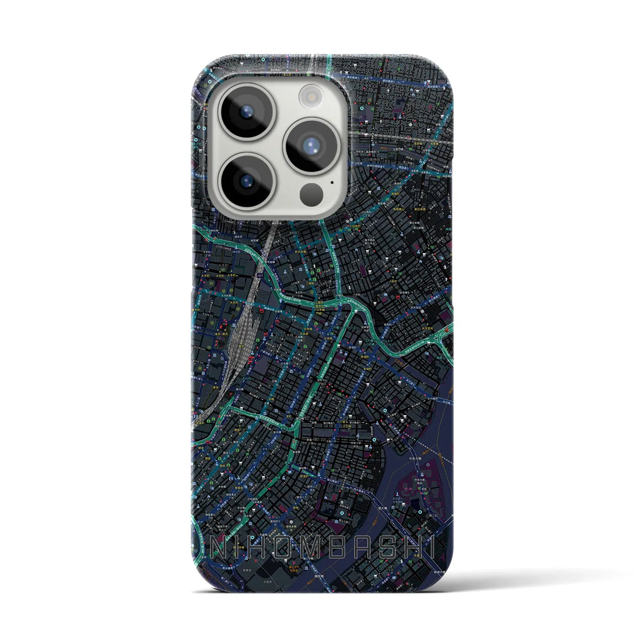 【日本橋(東京都)】地図柄iPhoneケース(バックカバータイプ)