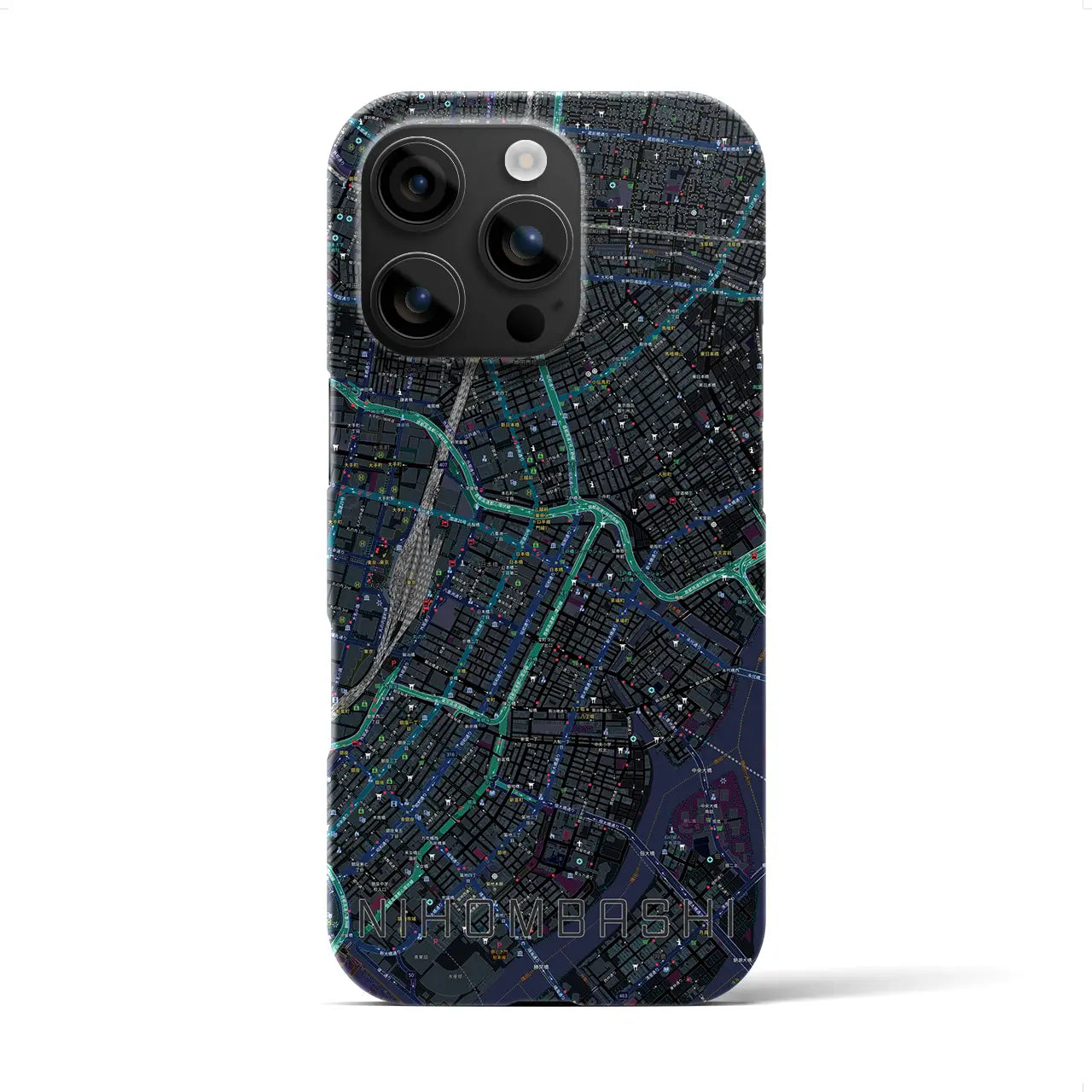 【日本橋(東京都)】地図柄iPhoneケース(バックカバータイプ)