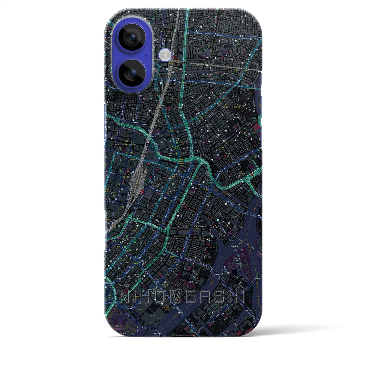 【日本橋(東京都)】地図柄iPhoneケース(バックカバータイプ)