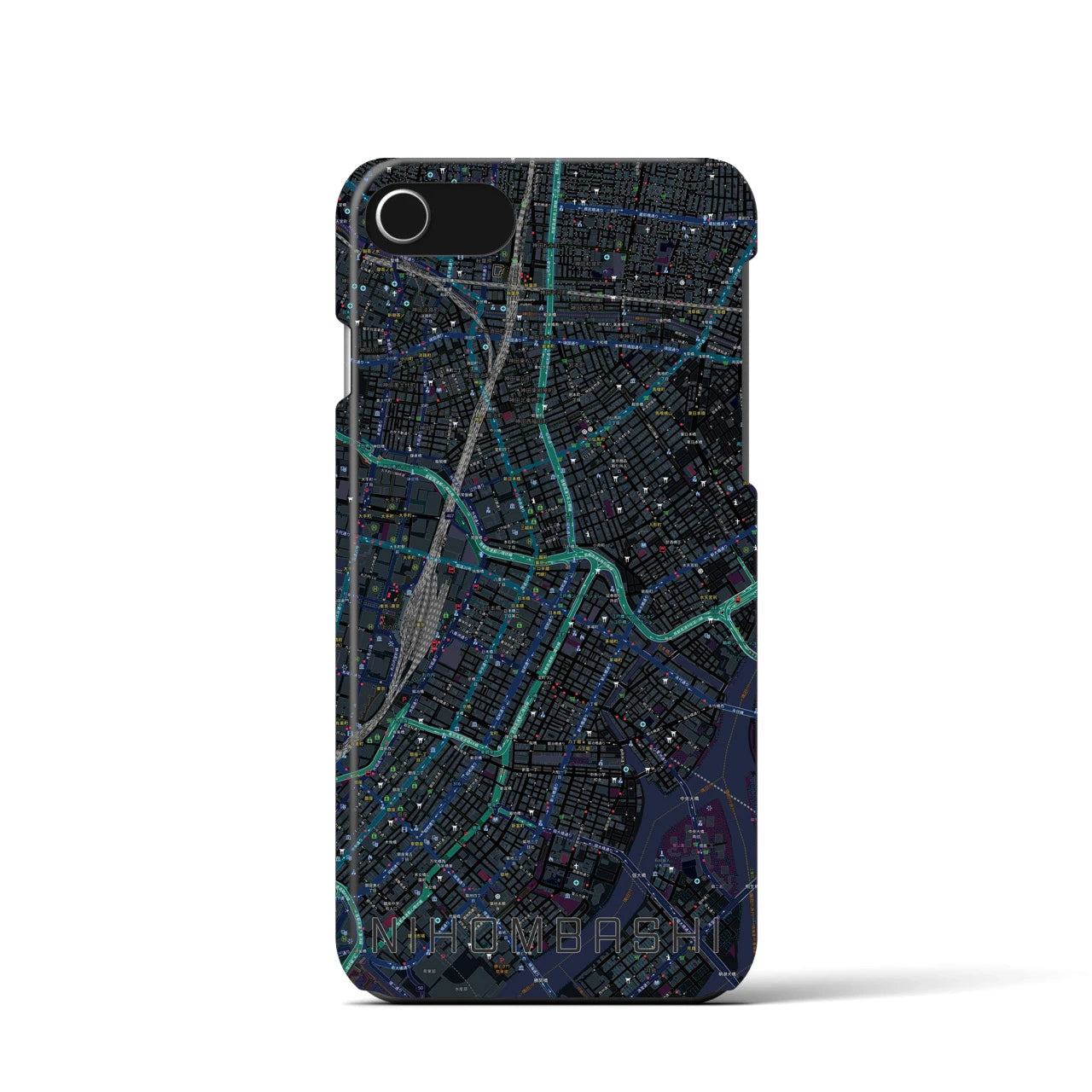 【日本橋(東京都)】地図柄iPhoneケース(バックカバータイプ)