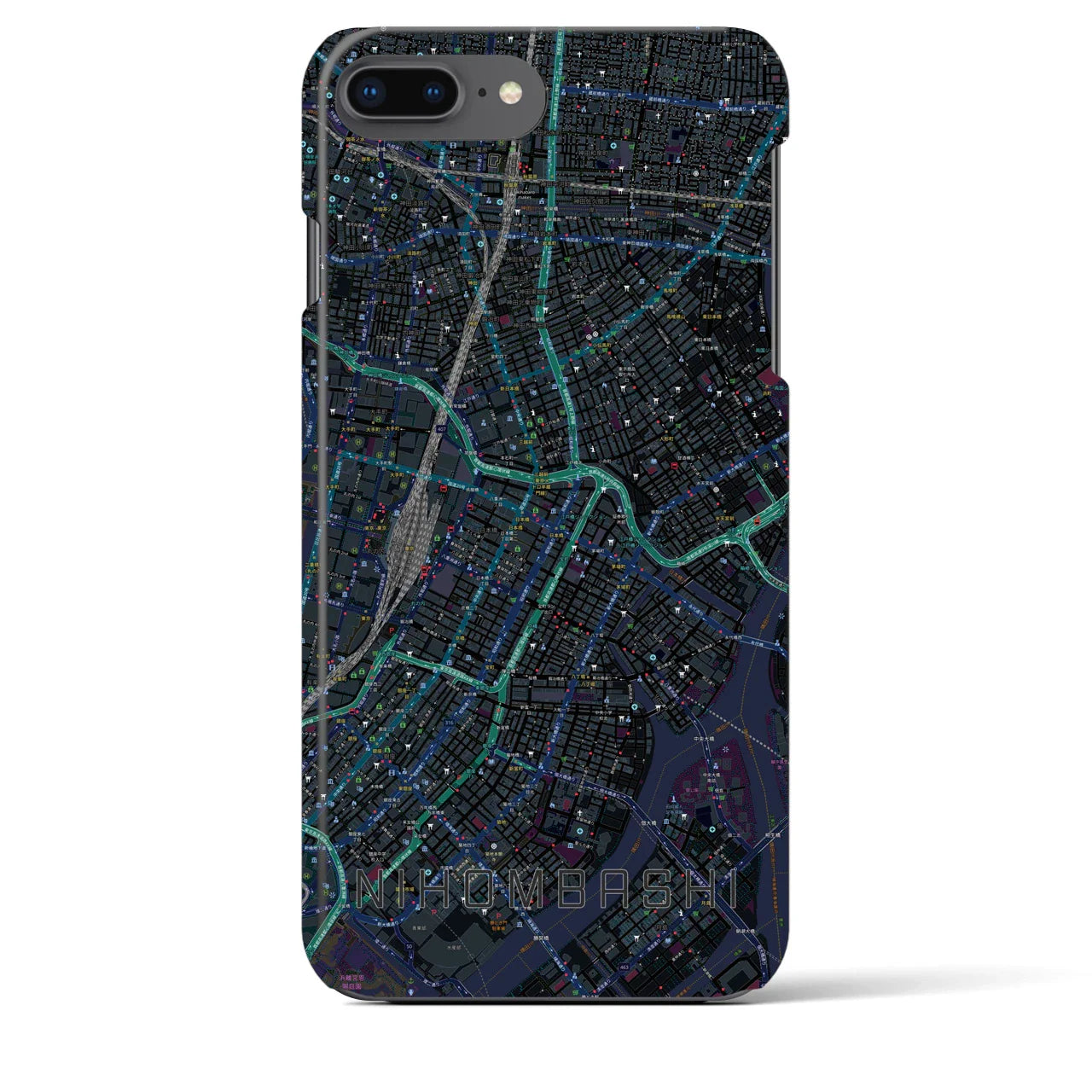 【日本橋(東京都)】地図柄iPhoneケース(バックカバータイプ)