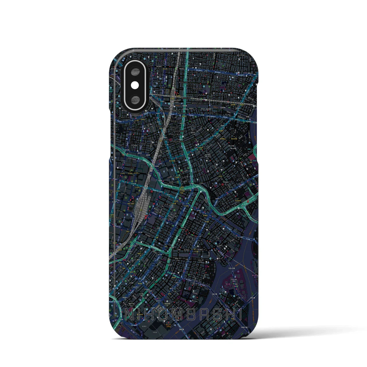 【日本橋(東京都)】地図柄iPhoneケース(バックカバータイプ)