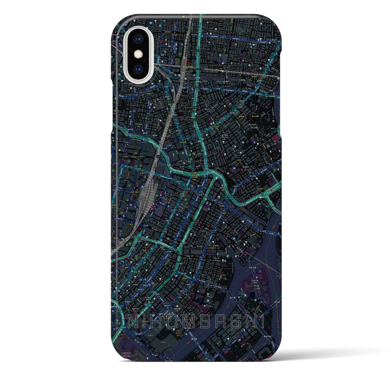 【日本橋(東京都)】地図柄iPhoneケース(バックカバータイプ)