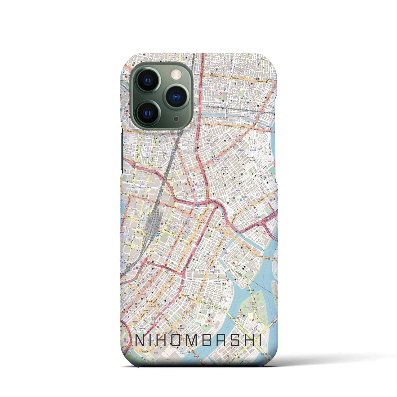 【日本橋(東京都)】地図柄iPhoneケース(バックカバータイプ)