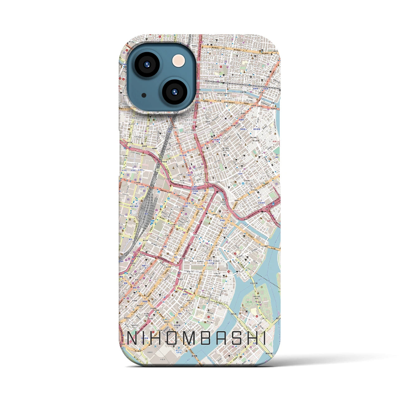 【日本橋(東京都)】地図柄iPhoneケース(バックカバータイプ)