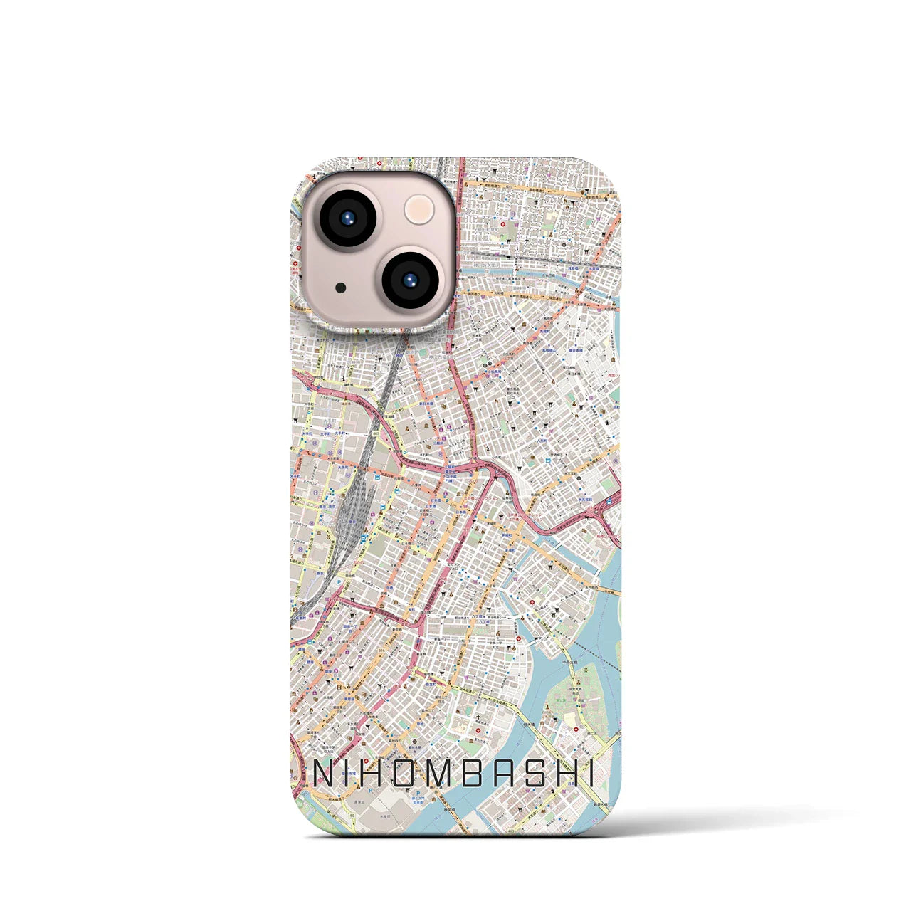 【日本橋(東京都)】地図柄iPhoneケース(バックカバータイプ)