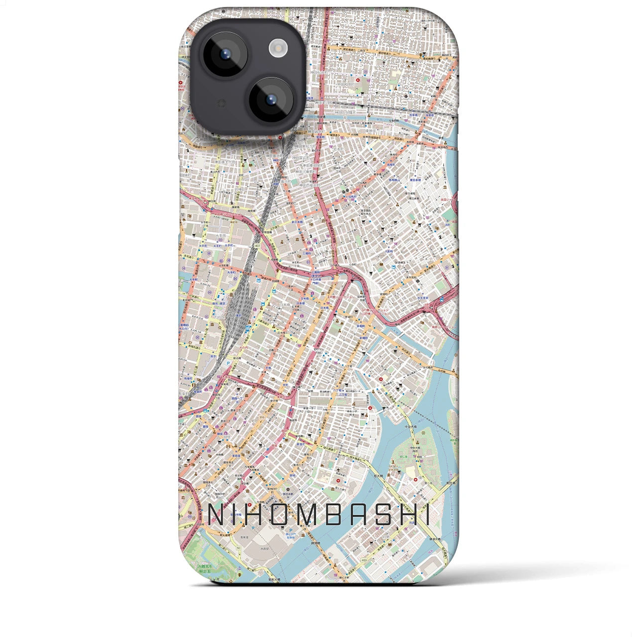 【日本橋(東京都)】地図柄iPhoneケース(バックカバータイプ)