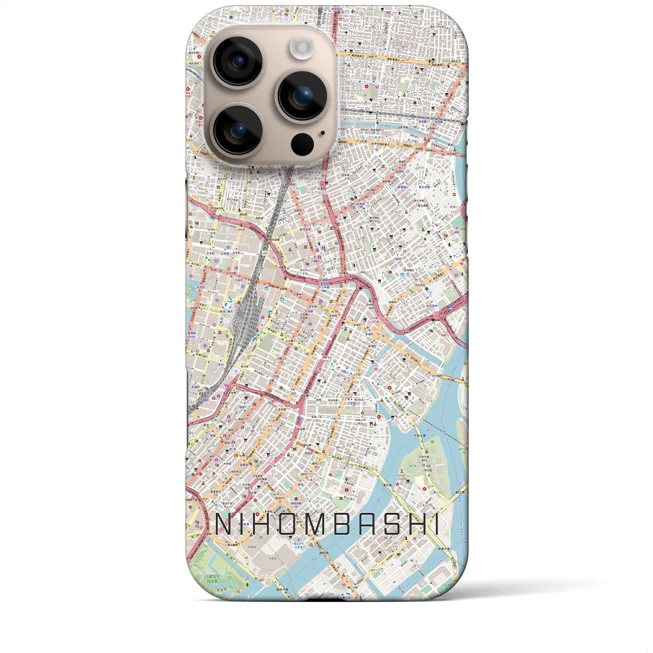 【日本橋(東京都)】地図柄iPhoneケース(バックカバータイプ)