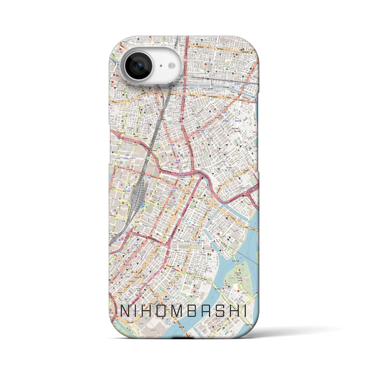 【日本橋(東京都)】地図柄iPhoneケース(バックカバータイプ)