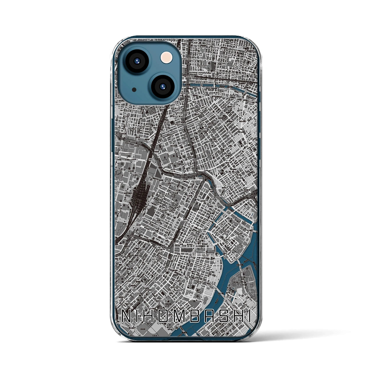 【日本橋(東京都)】地図柄iPhoneケース(クリアタイプ)