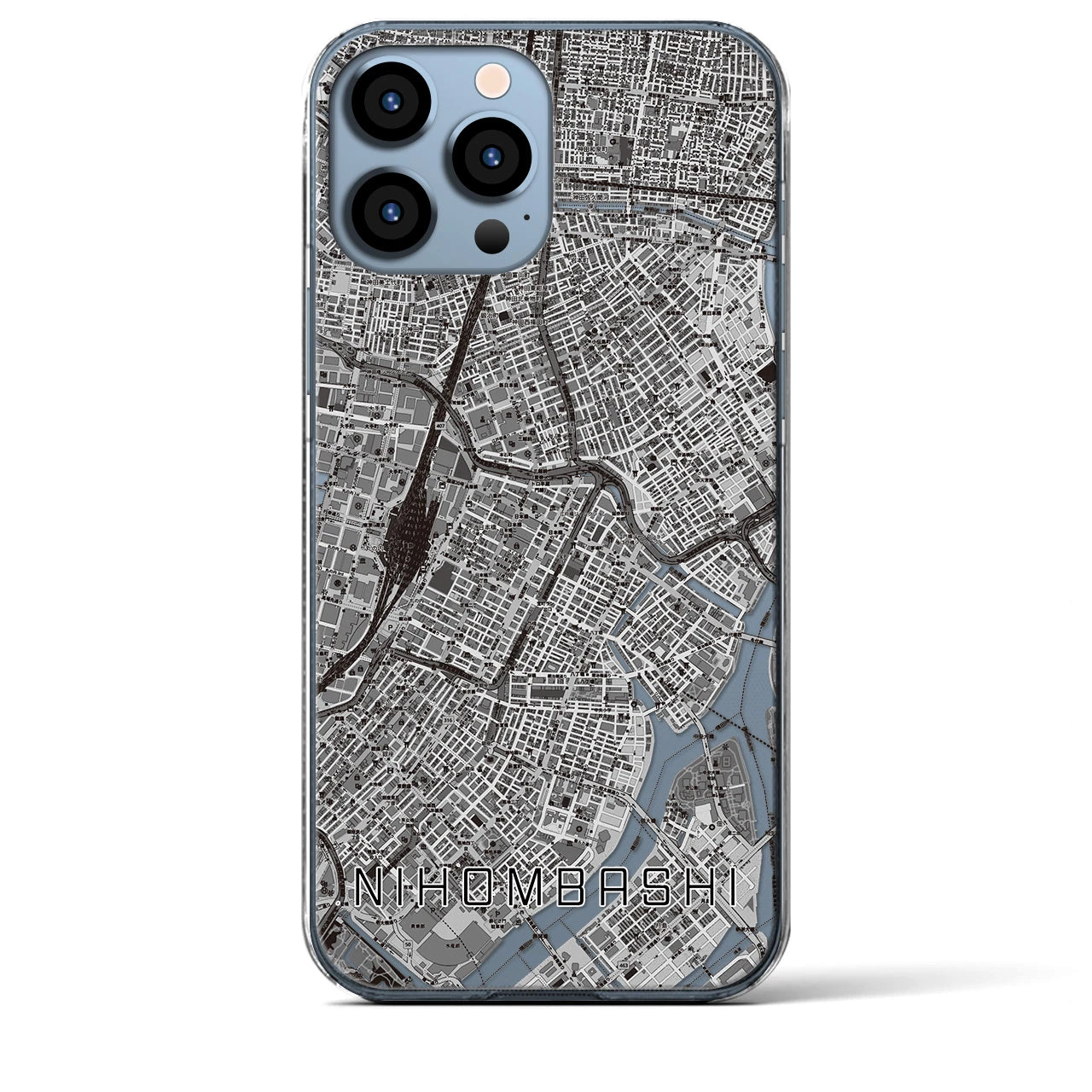 【日本橋(東京都)】地図柄iPhoneケース(クリアタイプ)