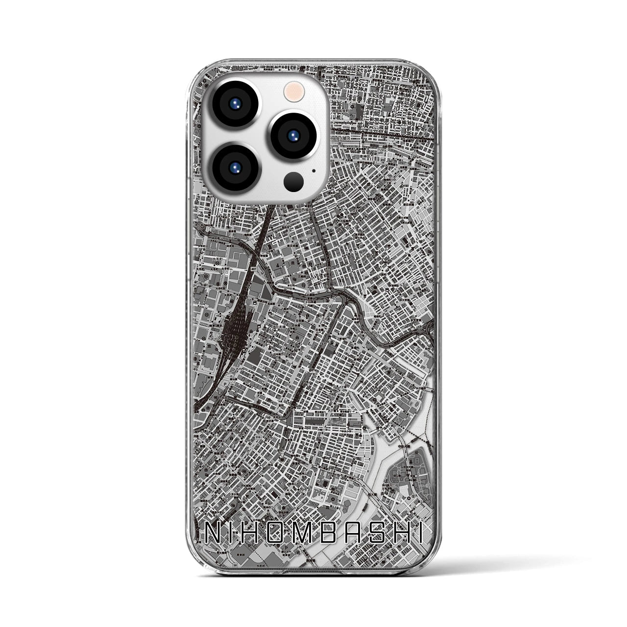 【日本橋(東京都)】地図柄iPhoneケース(クリアタイプ)