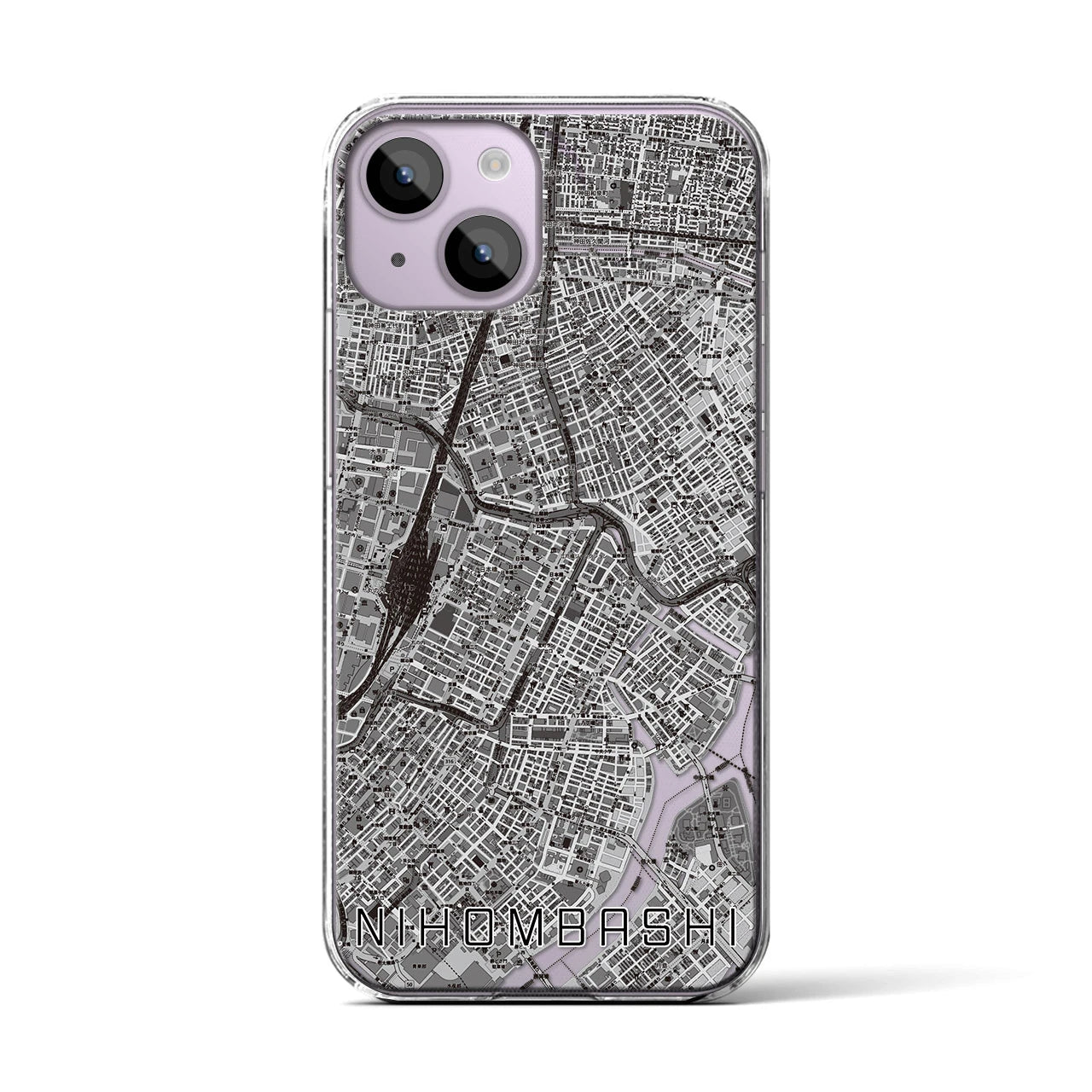 【日本橋(東京都)】地図柄iPhoneケース(クリアタイプ)