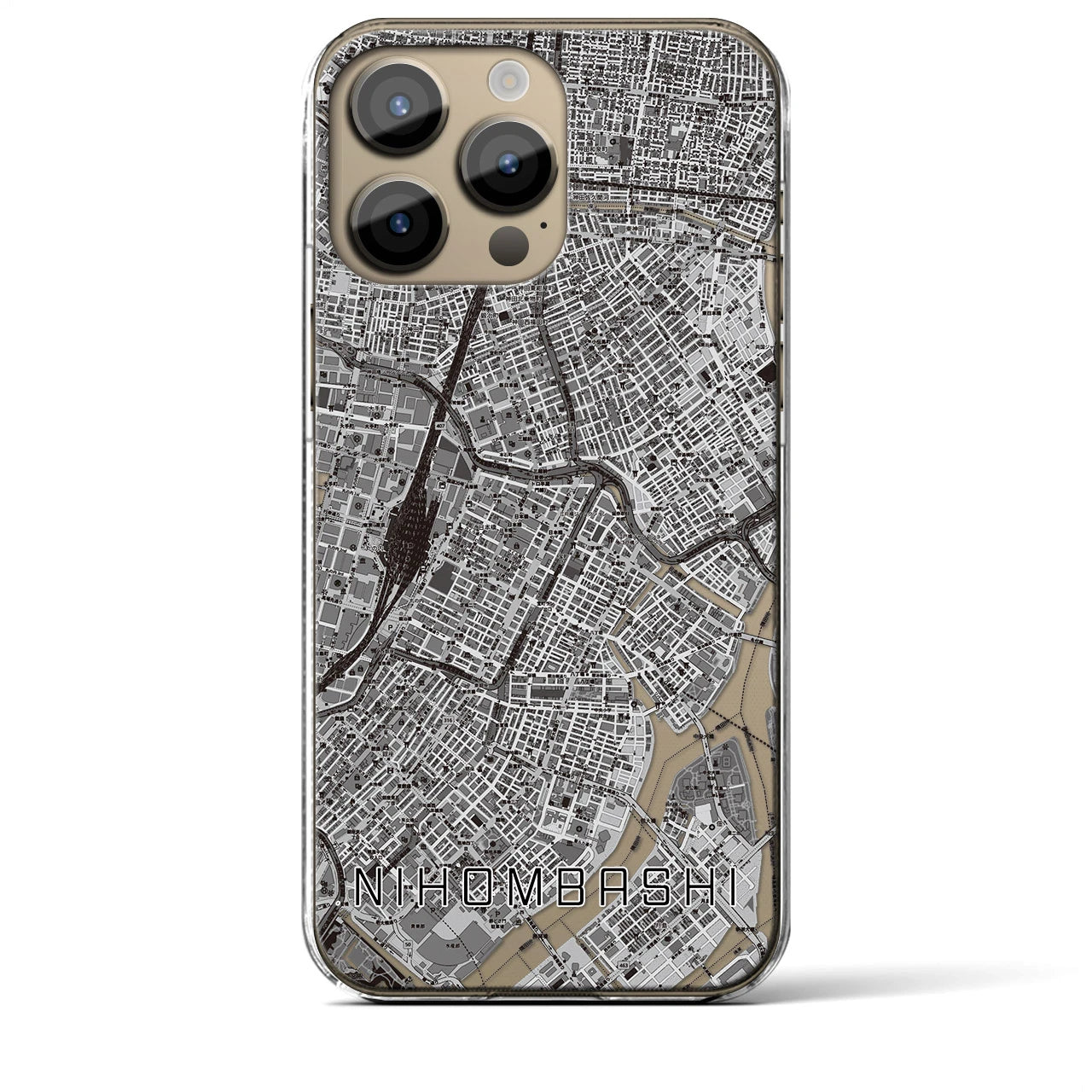 【日本橋(東京都)】地図柄iPhoneケース(クリアタイプ)