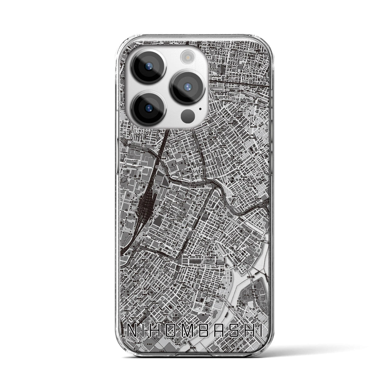 【日本橋(東京都)】地図柄iPhoneケース(クリアタイプ)