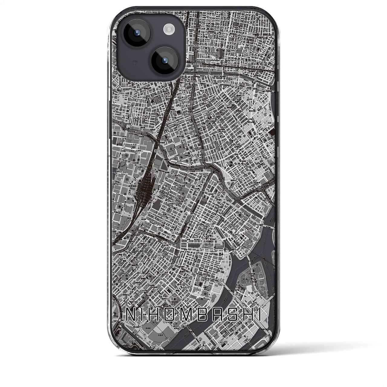 【日本橋(東京都)】地図柄iPhoneケース(クリアタイプ)