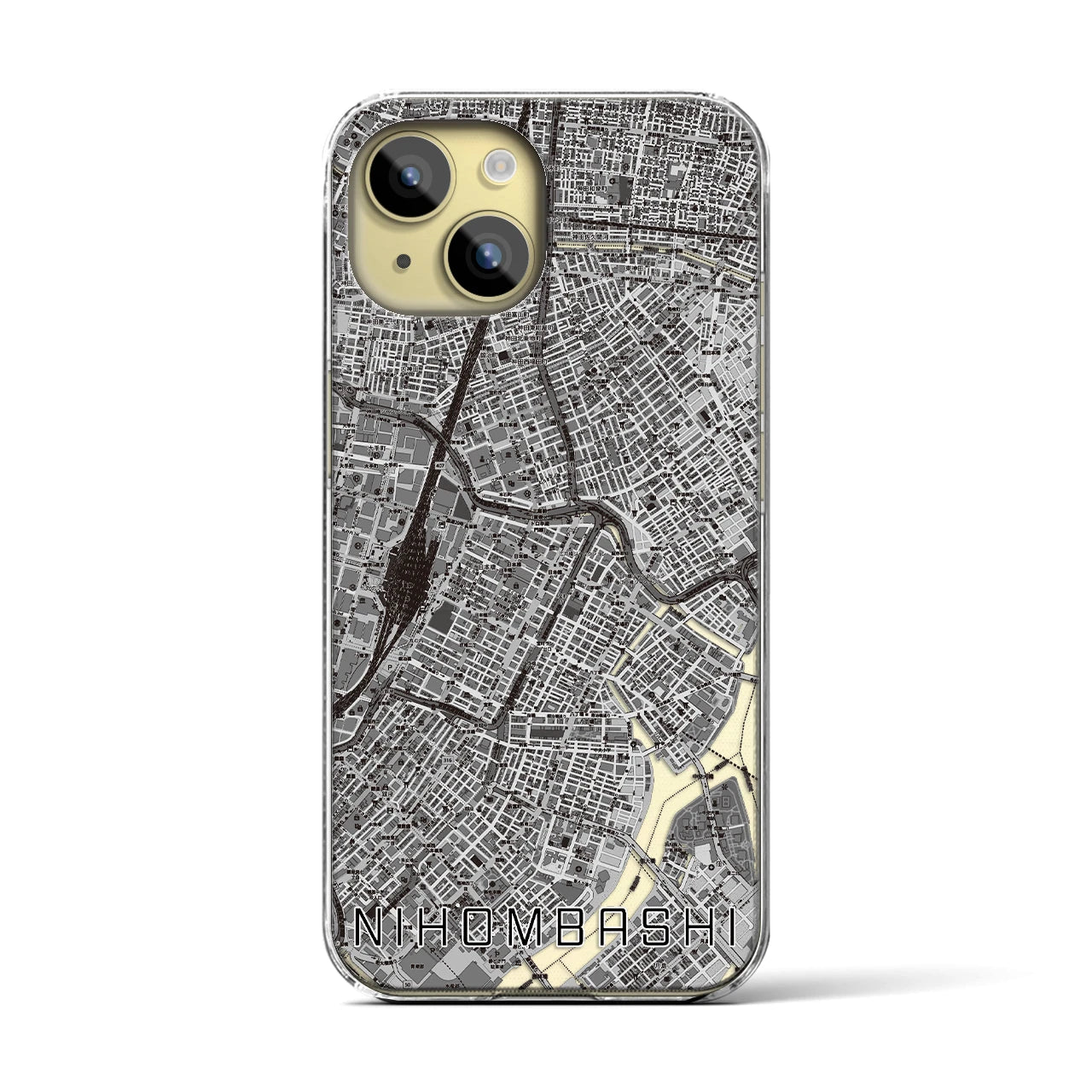 【日本橋(東京都)】地図柄iPhoneケース(クリアタイプ)