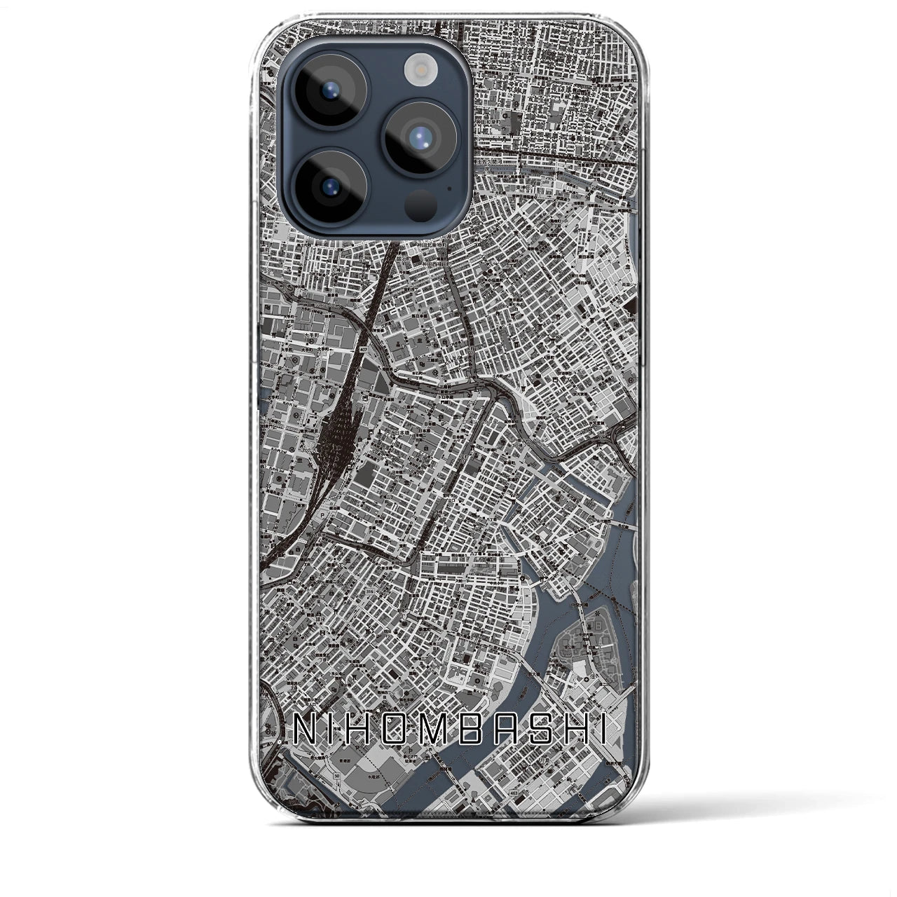 【日本橋(東京都)】地図柄iPhoneケース(クリアタイプ)