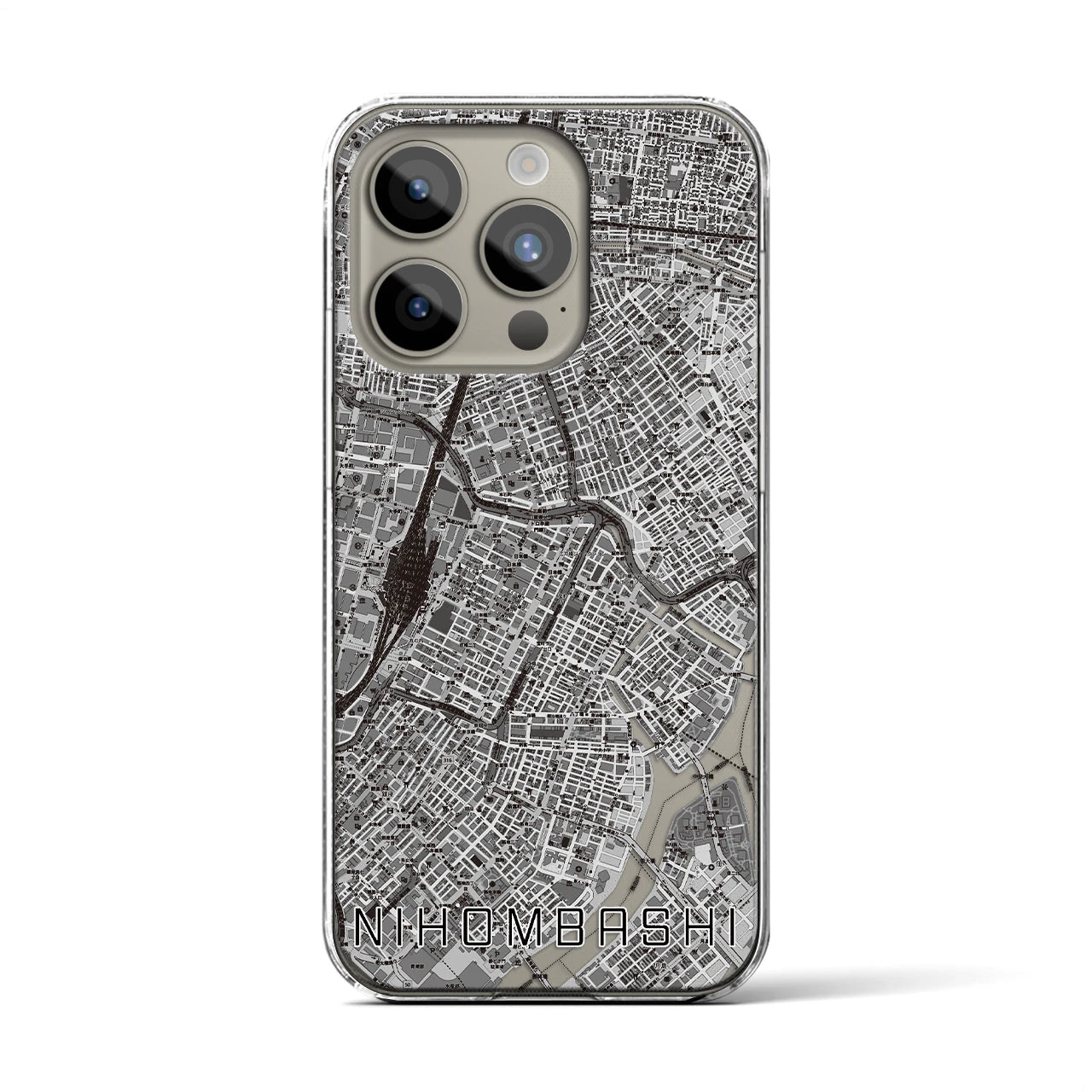 【日本橋(東京都)】地図柄iPhoneケース(クリアタイプ)