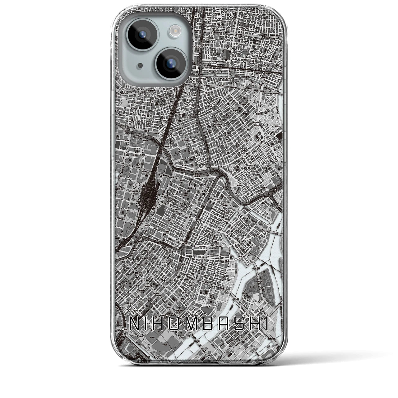 【日本橋(東京都)】地図柄iPhoneケース(クリアタイプ)