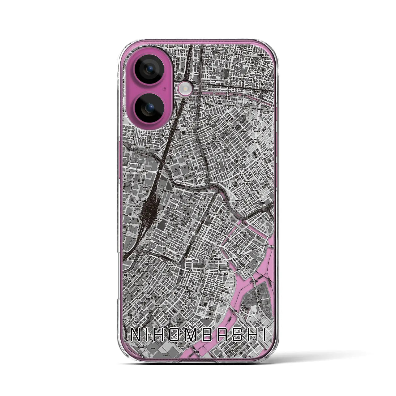 【日本橋(東京都)】地図柄iPhoneケース(クリアタイプ)